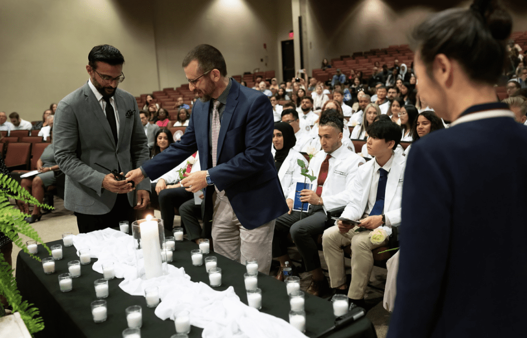 Medical School Rite of Passage Ceremony - receiving their white coats. 