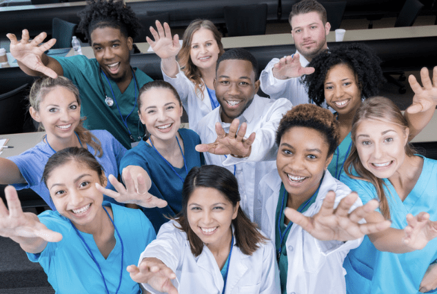 Photo showing a diverse group of doctors