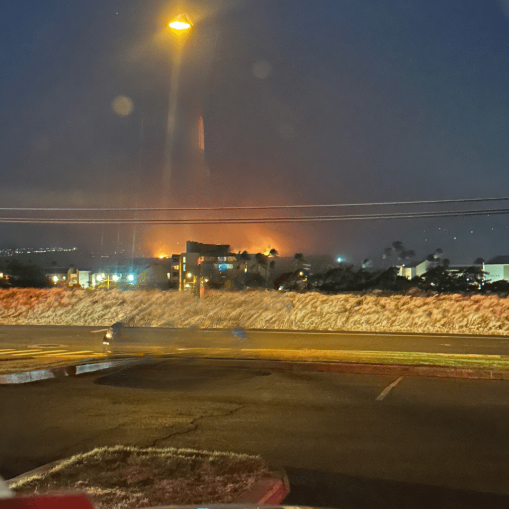 Photo of Kihei wildfire in Maui